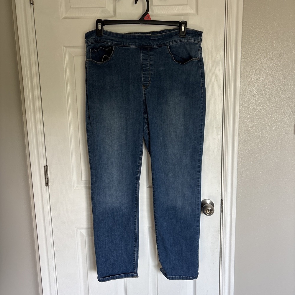 Westbound Woman The Park Avenue Fit Jeans Pull On Pants Size 18R